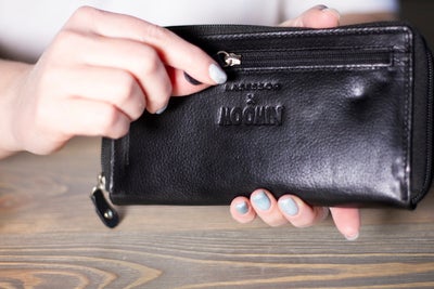 Lasessor Muumimamma nahkainen lompakko, musta