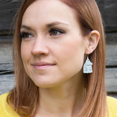 Coruu Mörkö korvakorut, vaalean harmaa