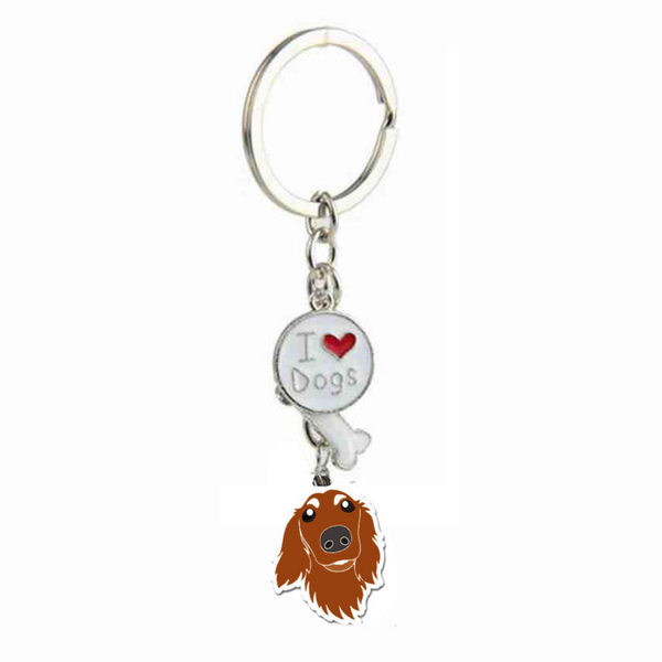 I Love Dogs -koira-avaimenper&auml;