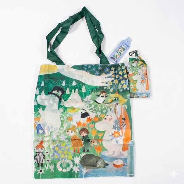 House of Disaster Muumit puutarhassa -kierrätyskassi