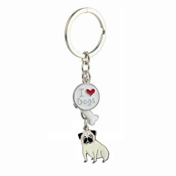 I Love Dogs -koira-avaimenper&auml;