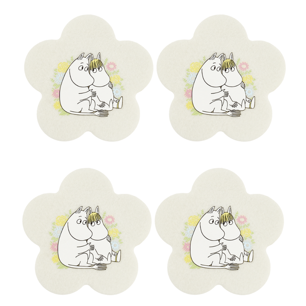 Muurla Muumi Lasinaluset Kukat, 4 kpl