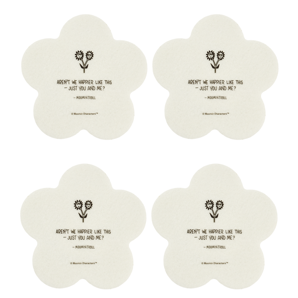 Muurla Muumi Lasinaluset Kukat, 4 kpl