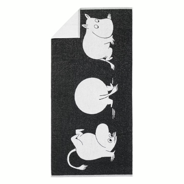 Muumipeikko kylpypyyhe, mustavalkoinen