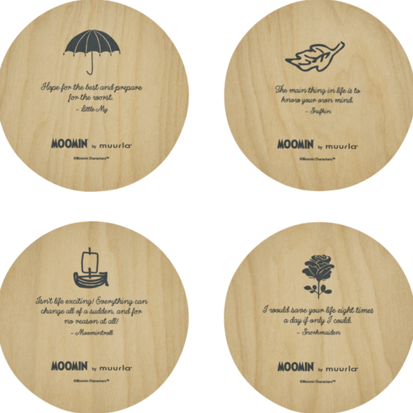 Muurla Muumi-lasinalusetti, 4 kpl