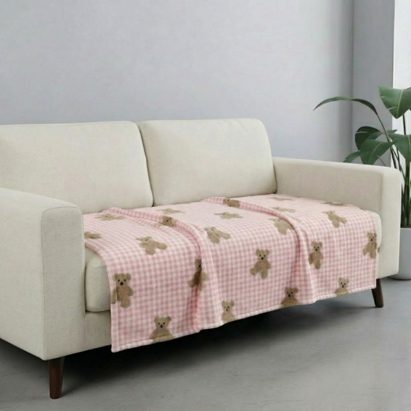 Pehmoinen Nallekuvioinen Flanellipeitto