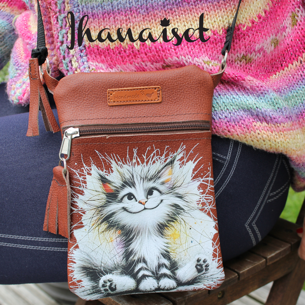 Ihanaiset&reg; Suloinen P&ouml;rr&ouml;kissa Nahkalaukku