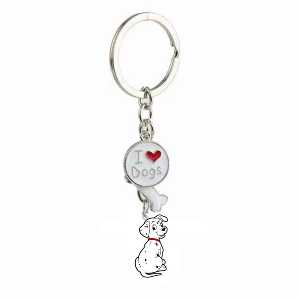 I Love Dogs -koira-avaimenper&auml;