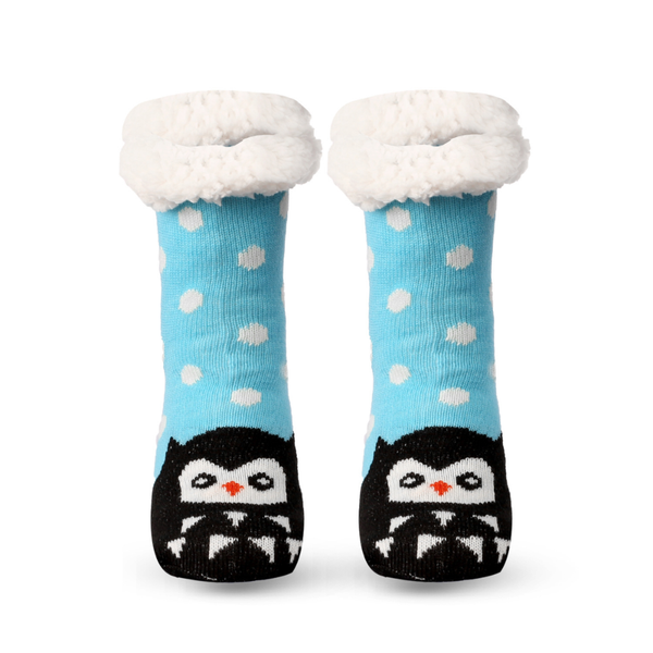 Muhkeat Siniset Pöllö Pehmosukat (koko 37-40)