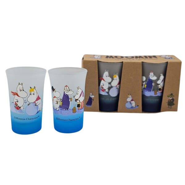 Muumi Snapsilasit 2 kpl, Talvi – Muumilaakson väki