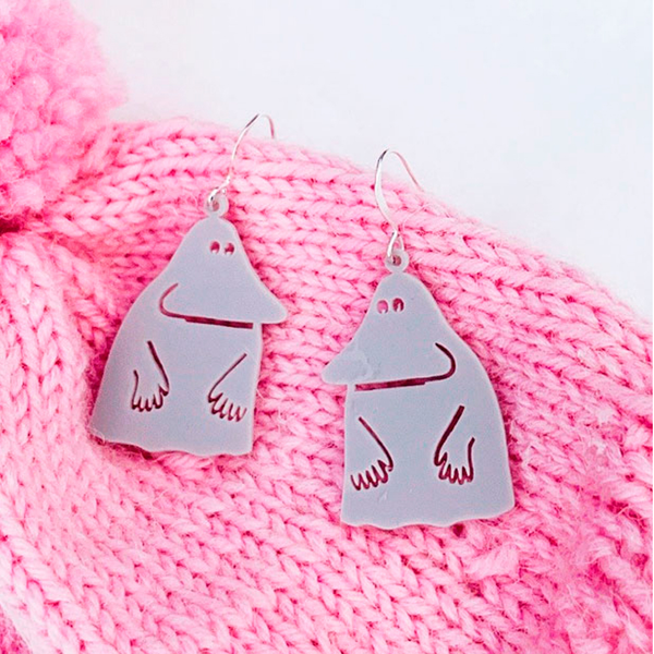 Coruu Mörkö korvakorut, vaalean harmaa