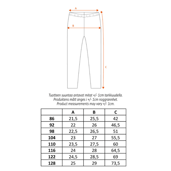 Martinex Lasten Muumi Pikku Myy -leggingsit, punainen