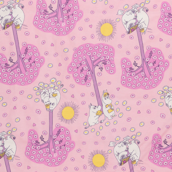 Muumi pussilakanasetti 150x210cm Syd&auml;nk&auml;pyset