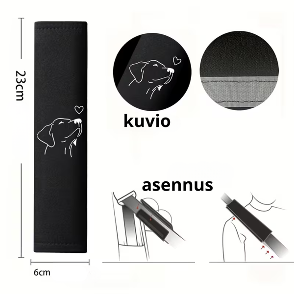 Koirakuviolliset turvavy&ouml;n hartiasuojat