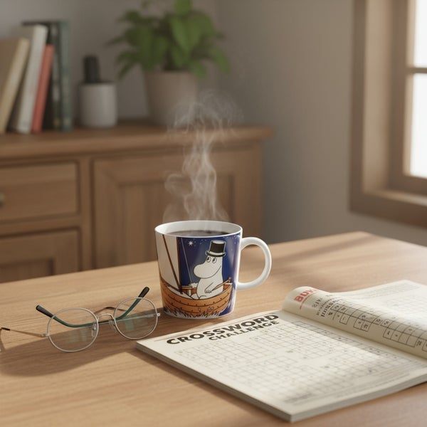 Arabia Muumimuki Muumipappa Purjehtii 75 vuotisleimalla