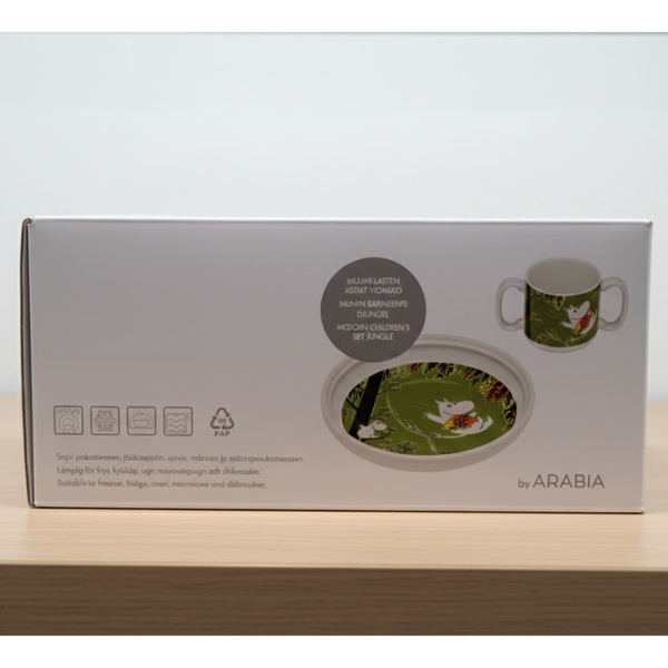 Arabia Muumi lastenastiasto Viidakko (Muki ja Lautanen)