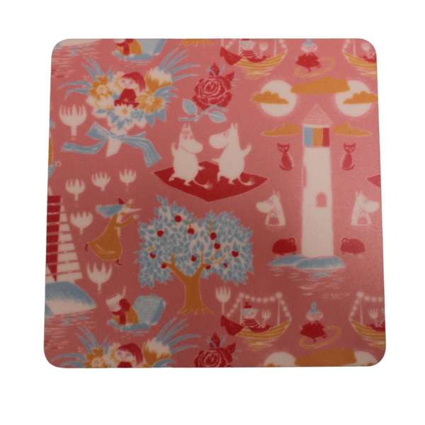 Muumiperheen kes&auml; -lasinaluset, 4 kpl (Tuotannosta poistunut ker&auml;ilyer&auml;)