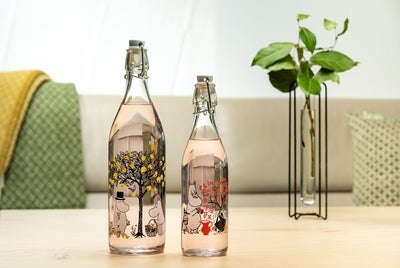 Muurla Muumi lasipullo 1l Omenat