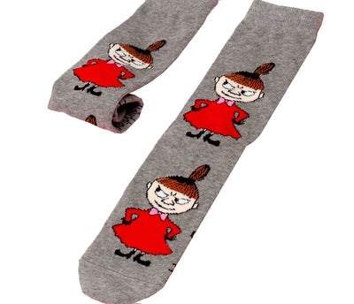 Nordicbuddies Muumi Pikku Myy juonimassa naisten sukat, harmaa