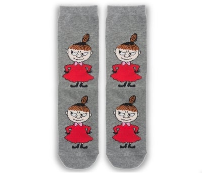 Nordicbuddies Muumi Pikku Myy juonimassa naisten sukat, harmaa