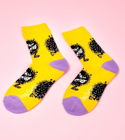 Nordicbuddies Haisuli karkumatkalla naisten sukat, keltainen