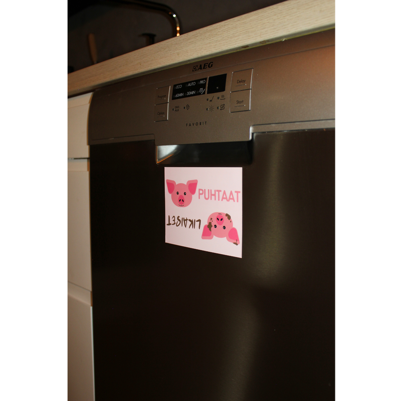 Ihanaiset&reg; Astiapesukone magneetti Puhtaat/Likaiset, Possu