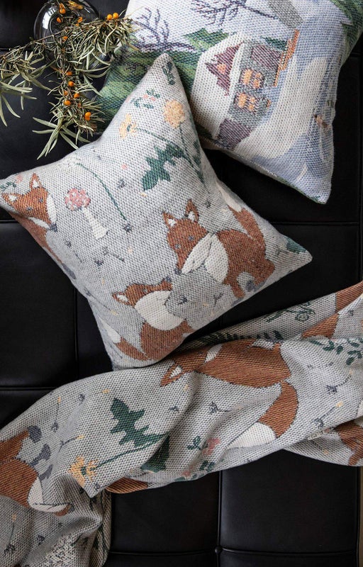 Ekelund tyynyliina R&auml;var/Kettu 40 x 40 cm