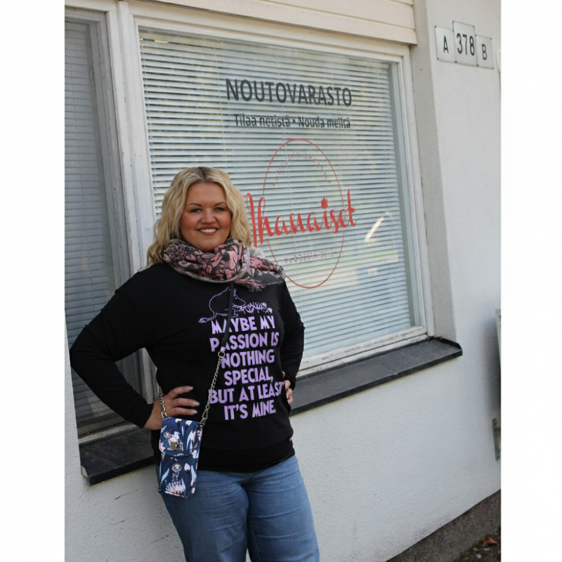 Muikkunen-pussukka Magnolia tummansininen