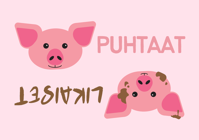 Ihanaiset&reg; Astiapesukone magneetti Puhtaat/Likaiset, Possu