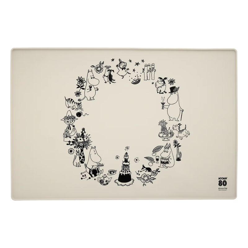 Muurla Moomin for Pets Muumi 80 -ruokailualusta lemmikille, beige (60x40 cm)