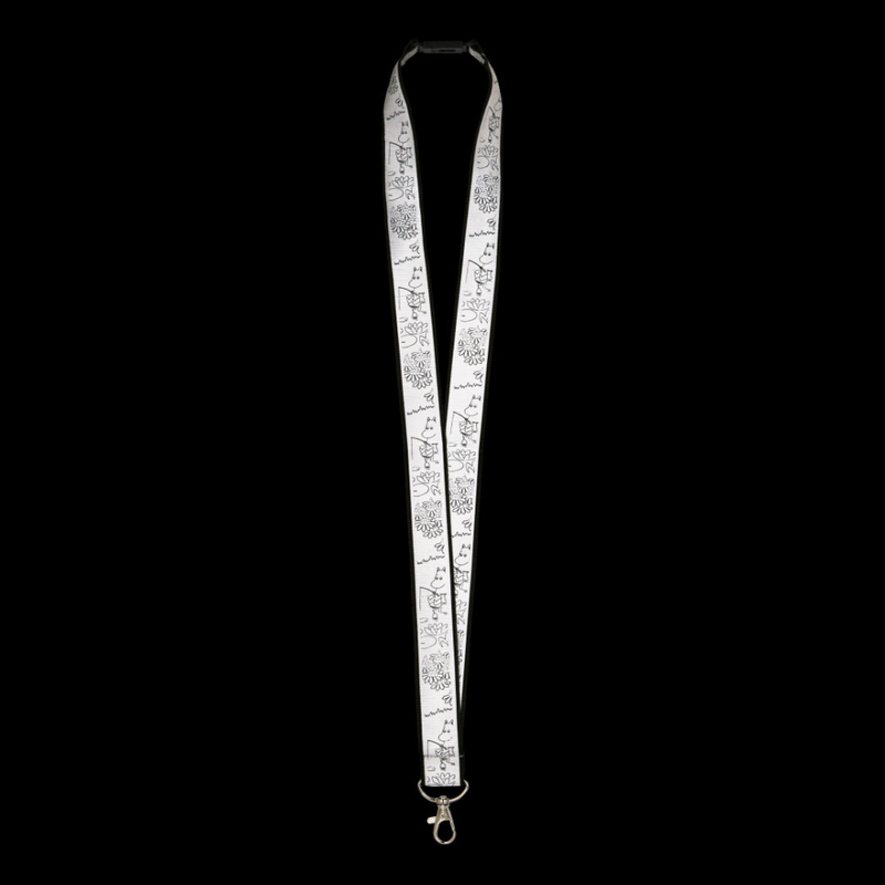 Avainkaulanauha Luminary-Moomin heijastava Muumipeikko musta