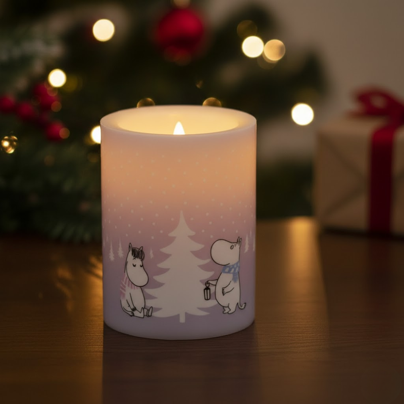 Muurla Muumi LED-kynttil&auml; "Lumisade", 10 cm