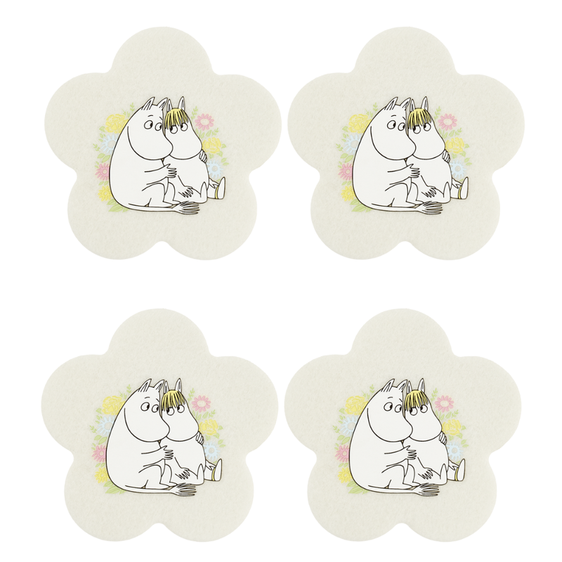 Muurla Muumi Lasinaluset Kukat, 4 kpl