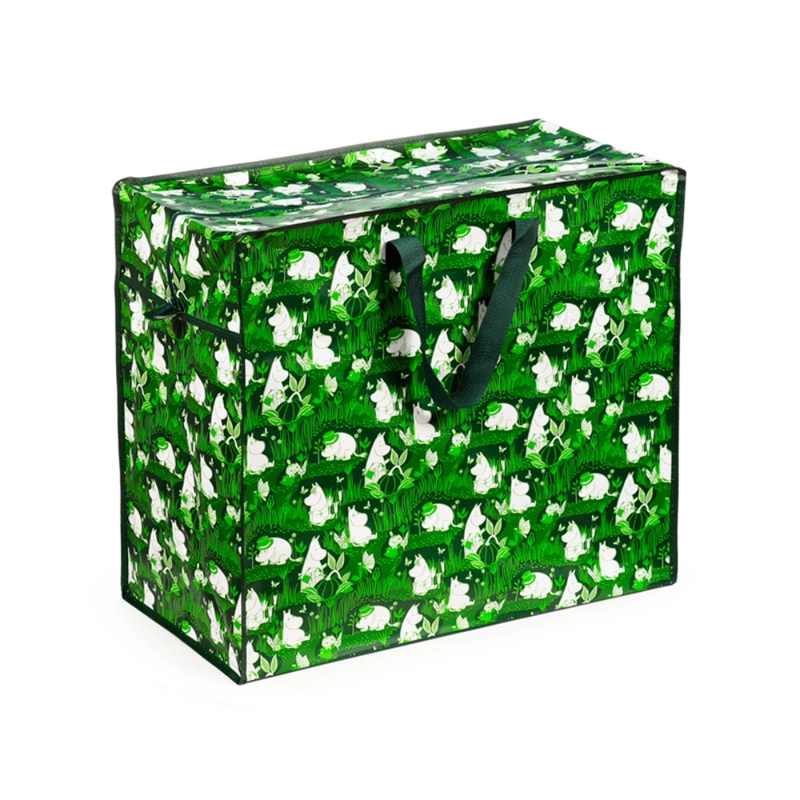 Muumit Garden Life -vetoketjullinen s&auml;ilytyslaukku