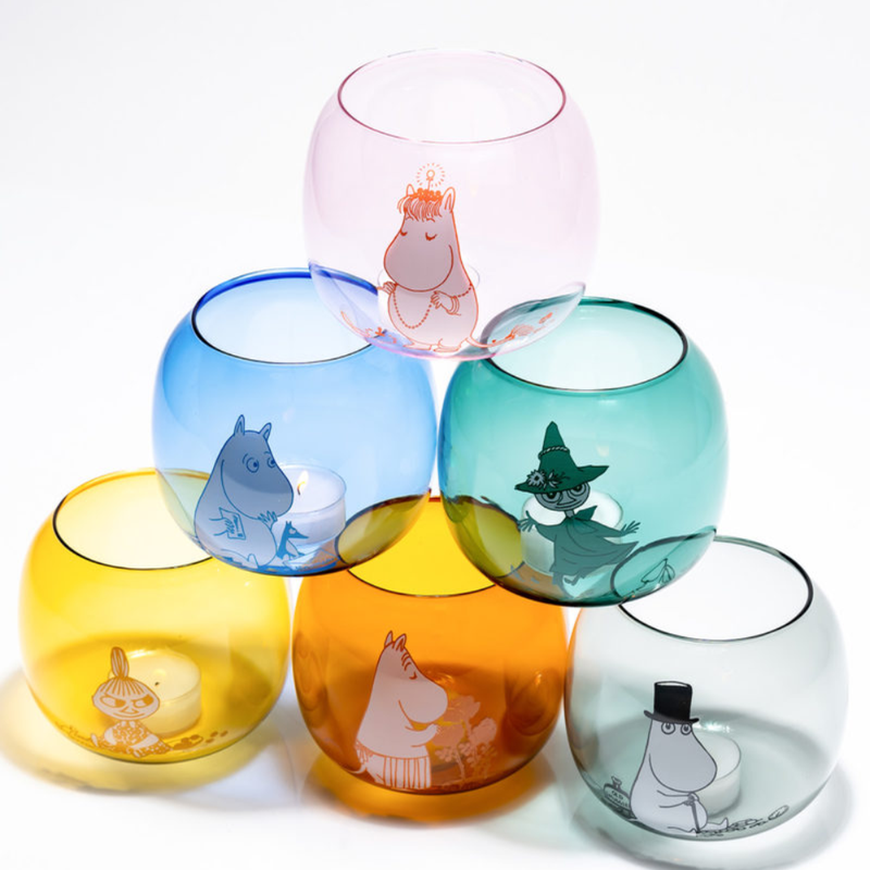 Muumi kynttil&auml;lyhty Muumipappa, harmaa