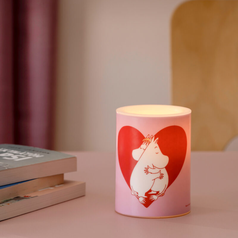 Muumi LED-kynttil&auml; Rakkaus