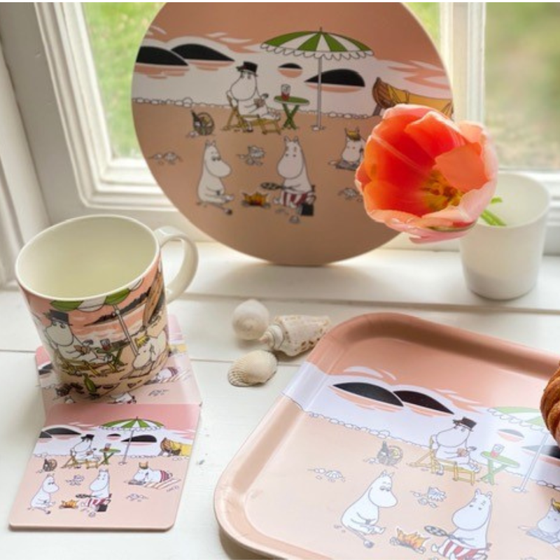 Opto Design Muumi lasinalussetti Kes&auml;ranta 4 kpl/pkt