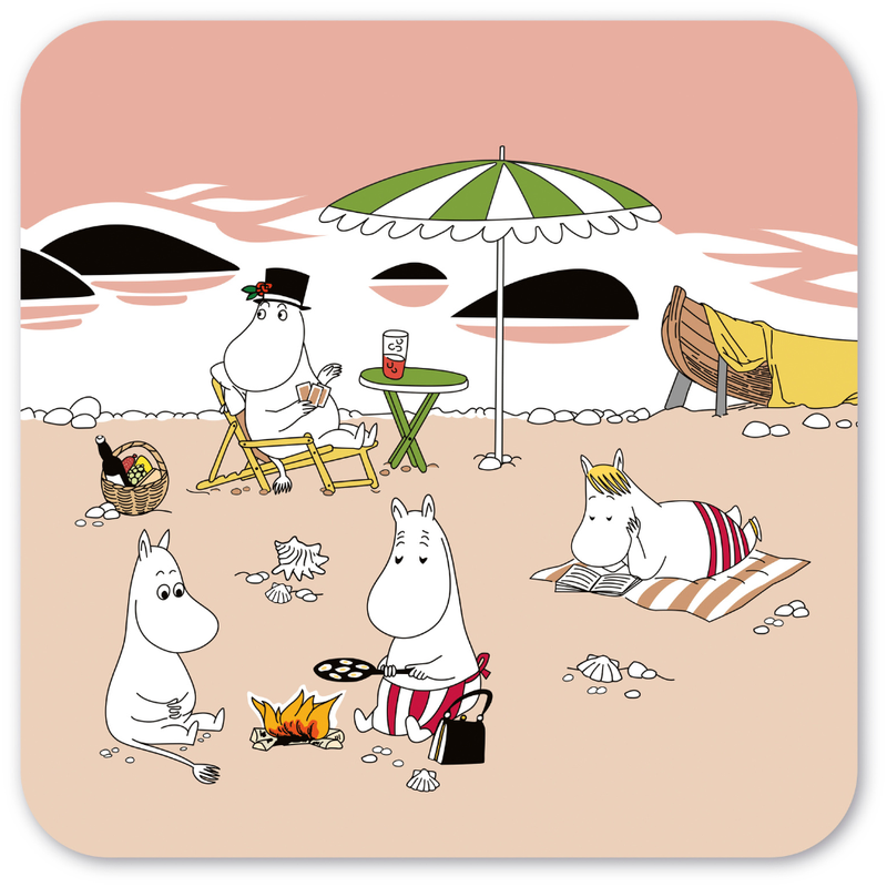 Opto Design Muumi lasinalussetti Kes&auml;ranta 4 kpl/pkt