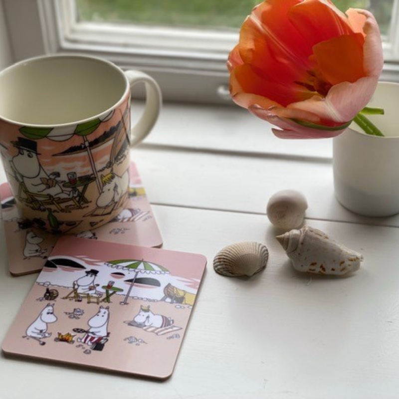 Opto Design Muumi lasinalussetti Kes&auml;ranta 4 kpl/pkt