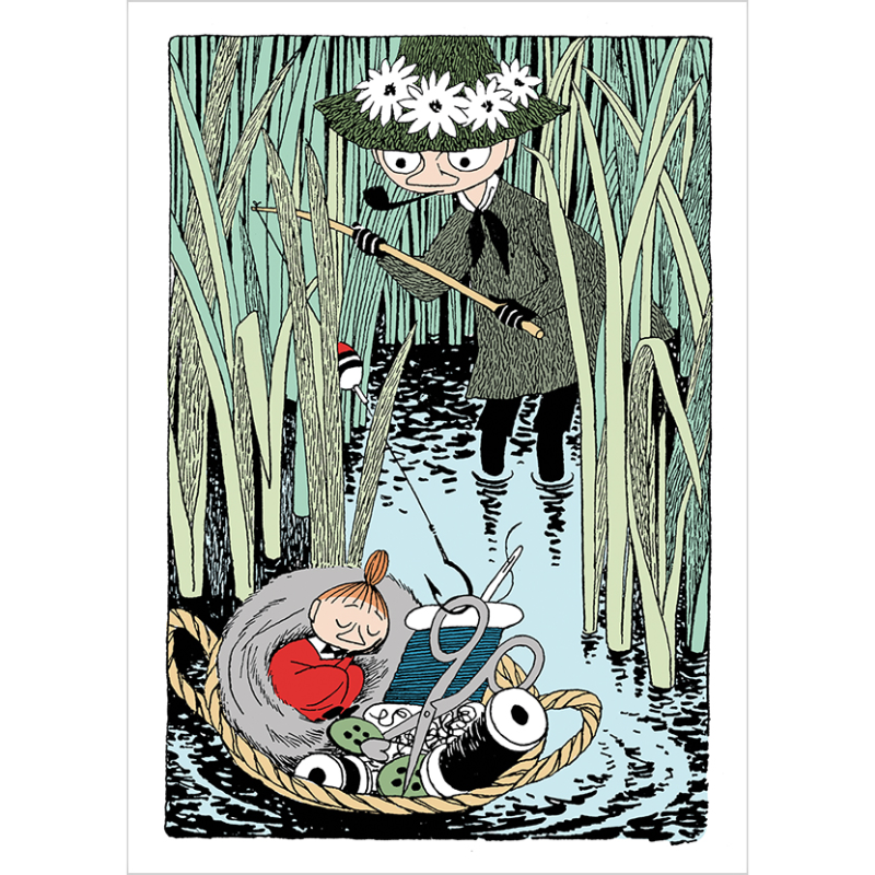 Postikortti Pikku Myy ompelukorissa