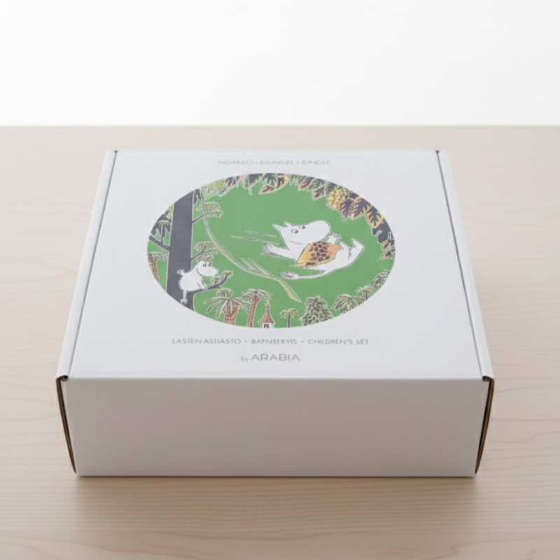 Arabia Muumi lastenastiasto Viidakko (Muki ja Lautanen)