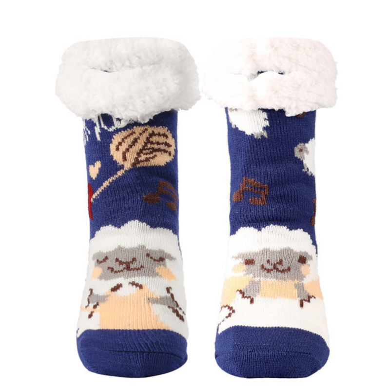 Pehmosukat (kotitossut/unisukat), Sininen Lammas