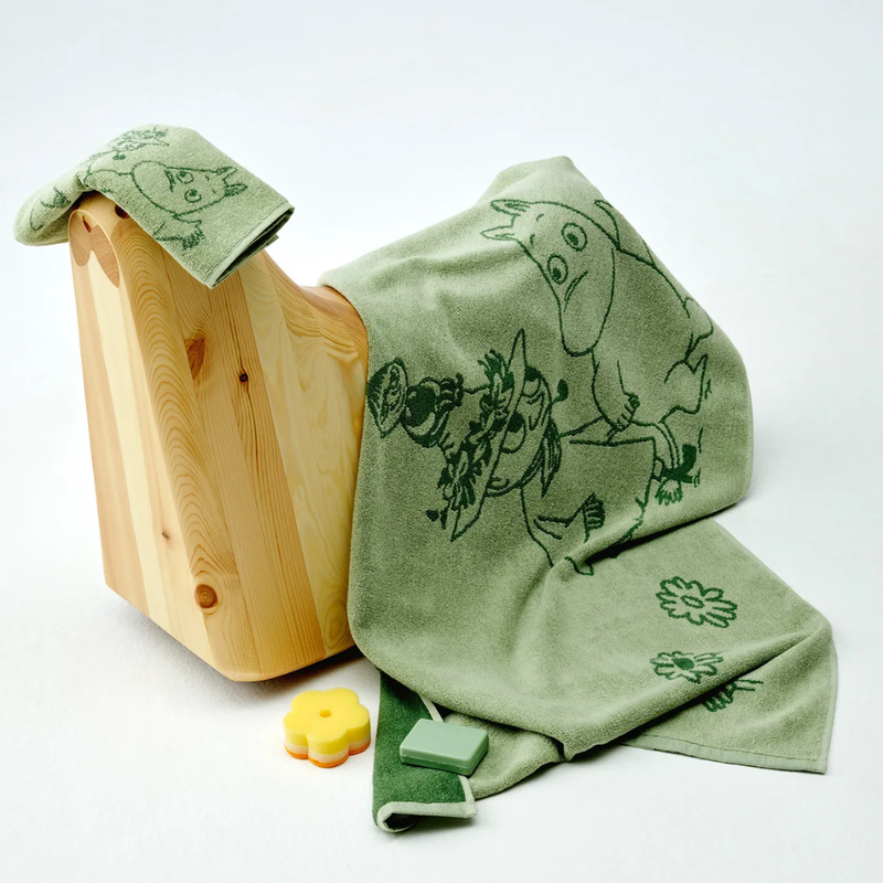 Arabia Muumi k&auml;sipyyhe 30x50cm Syd&auml;nyst&auml;v&auml;t, vihre&auml;