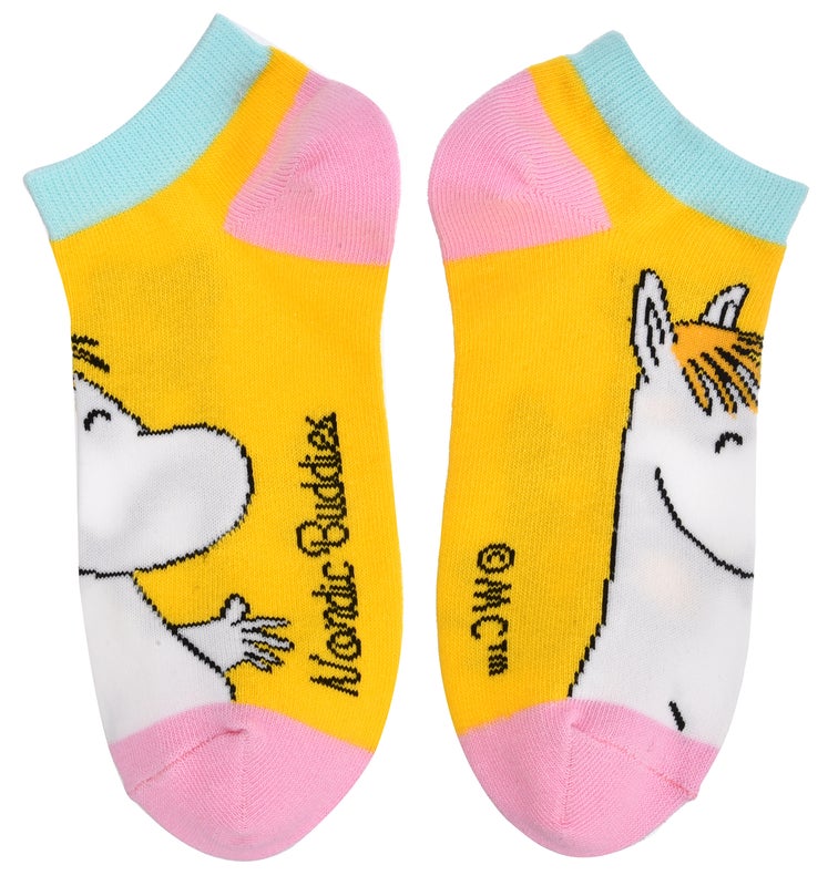 Nordicbuddies Niiskuneiti Iloiset Nilkkasukat &ndash; Keltainen