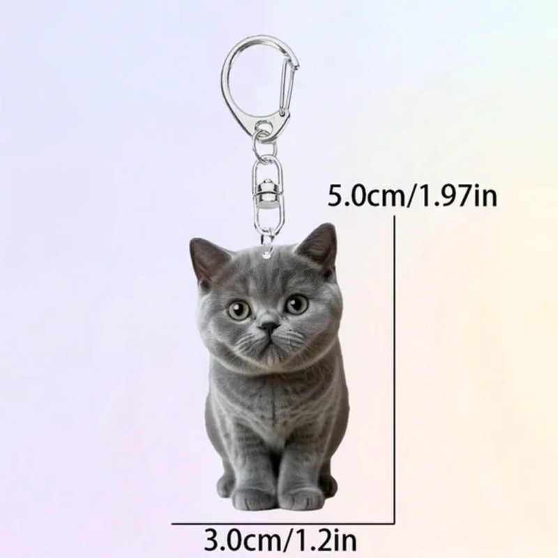 Suloinen Akryylinen Kissa Avaimenper&auml;