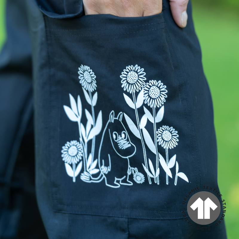 Moomin by KiOma naisten housut Virna, musta - Muumipeikko XS-S, XS-3XL