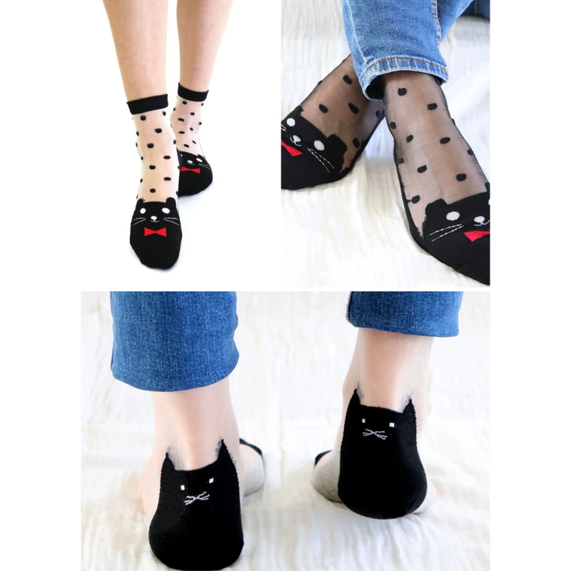 Yuko B. Sukat &ndash; Kissa-aiheinen 3 parin lahjapakkaus