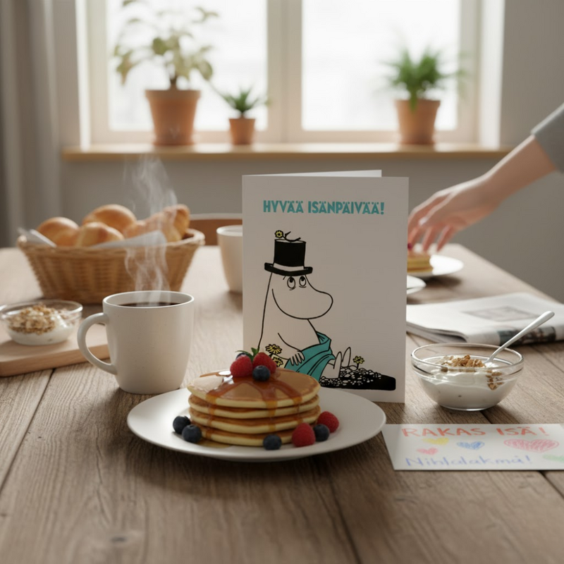 Muumipappa Isänpäiväkortti, "Hyvää Isänpäivää!"