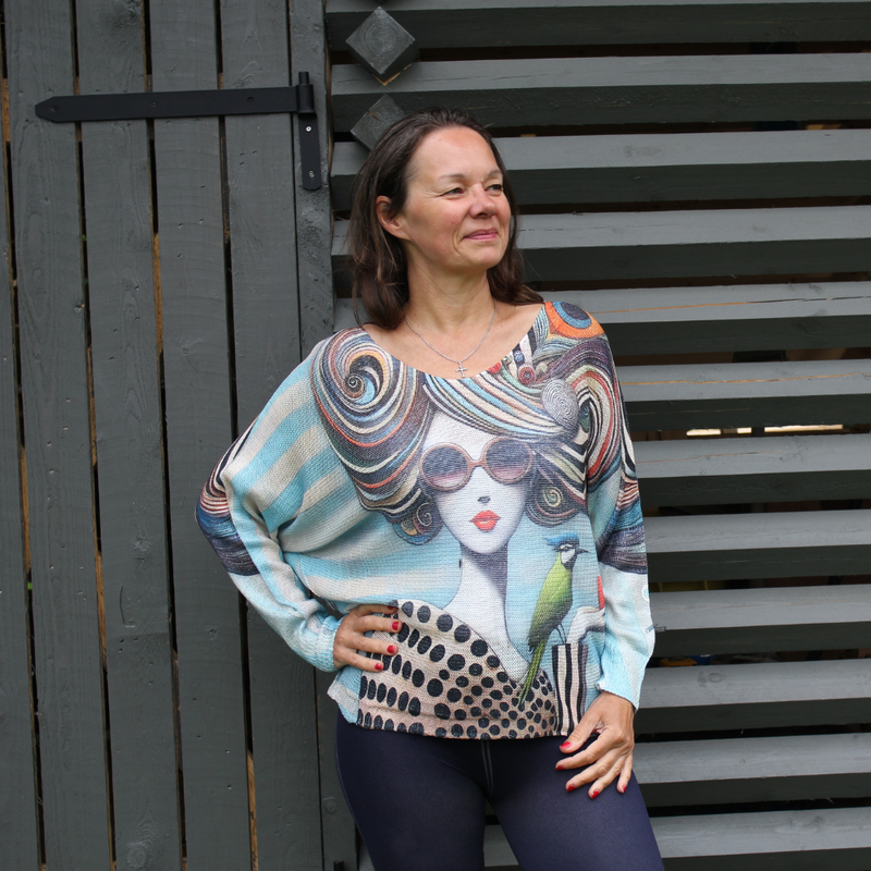 Aamukahvi & Lintu -neulepusero