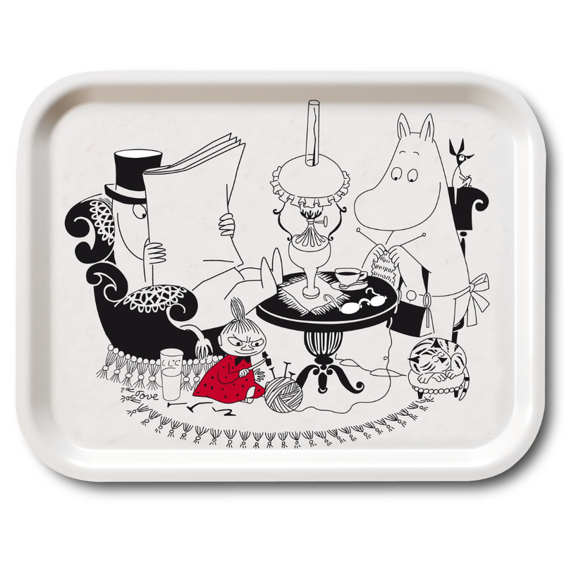 Opto Design Muumi tarjotin, Muumipappa lukee, S